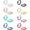 Jstyle 8 Pairs 316L Surgical Stainless Steel Small Hoop Earrings for Men Women Hypoallergenic Huggie Hoop Earrings Cartilage Helix Lobes Sleeper Hoop Earrings Set 18G 20G 8mm/10mm/12mm/14mm(Inner Diameter 10mm (20G))