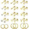 Jstyle Hypoallergenic Surgical Steel Earrings for Sensitive Ears 14K Gold Flat Back Stud Earrings for Women Men Small Stainless Steel Stud Hoop Screw Back Cartilage Earring Set for Multiple Piercing(Gold)