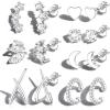 Jstyle 14K Gold Plated Earrings for Women Trendy Hypoallergenic Surgical Steel Earring Stacks Cartilage Earring Sets for Multiple Piercing Small Cute CZ Studs Cuffs Women’s Dainty Jewelry Gifts(Silver Plated)