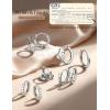 Jstyle Small Gold Hoop Earrings for Women Hypoallergenic Sterling Silver Earrings for Sensitive Ears Non Tarnish 14K Gold Plated Huggie Hoops Cartilage Earring Stacks Set for Multiple Piercing Jewelry(Silver Tone)