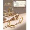 Jstyle 14K Gold Hoop Earrings for Women, Hypoallergenic 14K Gold Post Earrings, Lightweight Small Hoop Earring for Women With Sparkly Moissanite, Nickel Free Huggie Hoops Earring 10/12/14mm(12MM)